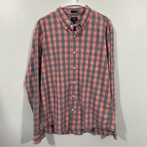 J Crew Slim Fit Plaid Button Down Size XL